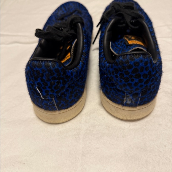 Adidas Blue and Black Cheetah Print Stan Smith Collab Sneakers - Picture 5 of 7